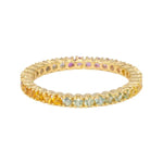 Load image into Gallery viewer, SETHI COUTURE 18K Yellow Gold Rainbow Sapphire Band
