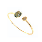 Load image into Gallery viewer, VIANNA Praziolite And Diamond Open Cuff
