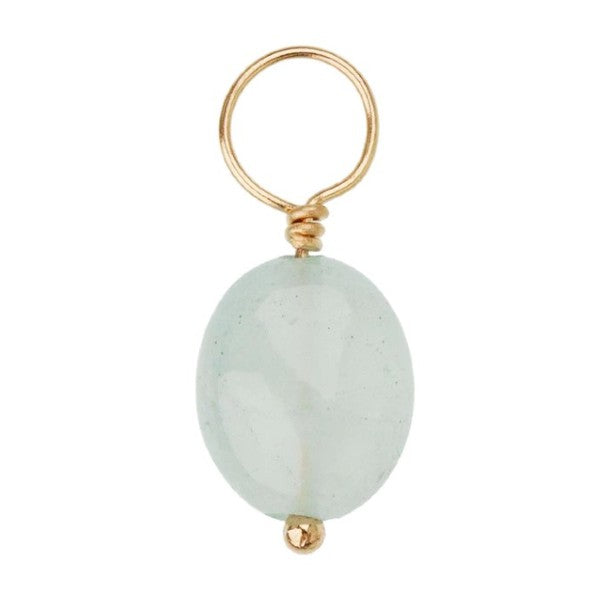 HEATHER B. MOORE Aquamarine Unfaceted Oval Gemstone