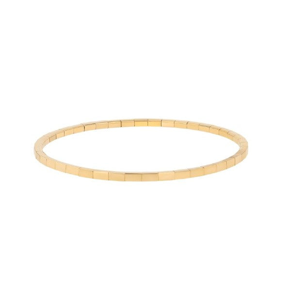 DEMEGLIO 18K Yellow Gold Square Link Stretch Bracelet