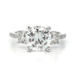 Load image into Gallery viewer, 14K White Gold 3-Stone Engagement Ring