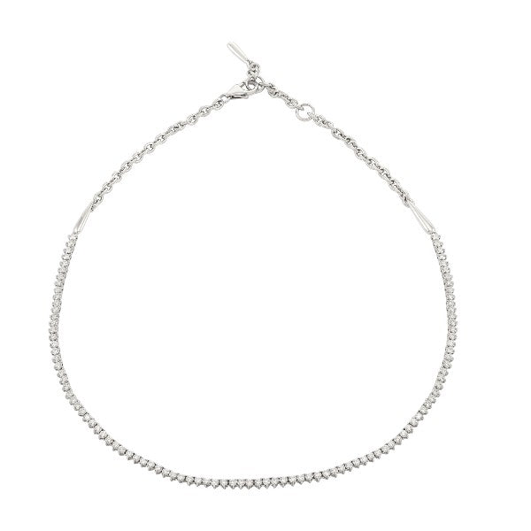 ETHO MARIA 18K White Gold Diamond Tennis Necklace