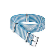OMEGA NATO Striped Blue & White 19-20mm Strap