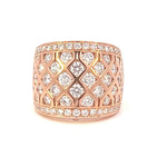 Load image into Gallery viewer, Rose Gold Lattice Diamond Ring
