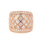 Load image into Gallery viewer, Rose Gold Lattice Diamond Ring
