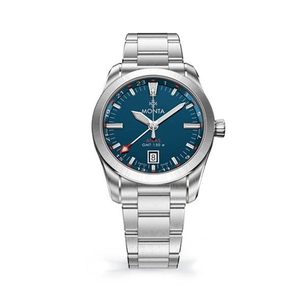 MONTA Atlas GMT Automatic 38.5mm Blue Dial