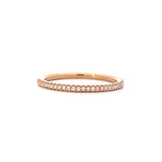 18K Rose Gold Wedding Band 0.10cttw