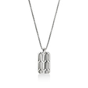 JOHN HARDY Mens Sterling Silver Icon 50 Tag Necklace