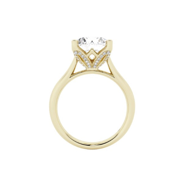 14K Yellow Gold Diamond Solitaire Engagement Ring