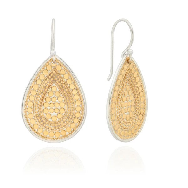 ANNA BECK Contrast Dotted Teardrop Earrings - Gold