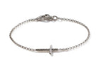 Load image into Gallery viewer, Classic Chain Silver Cross Bracelet
