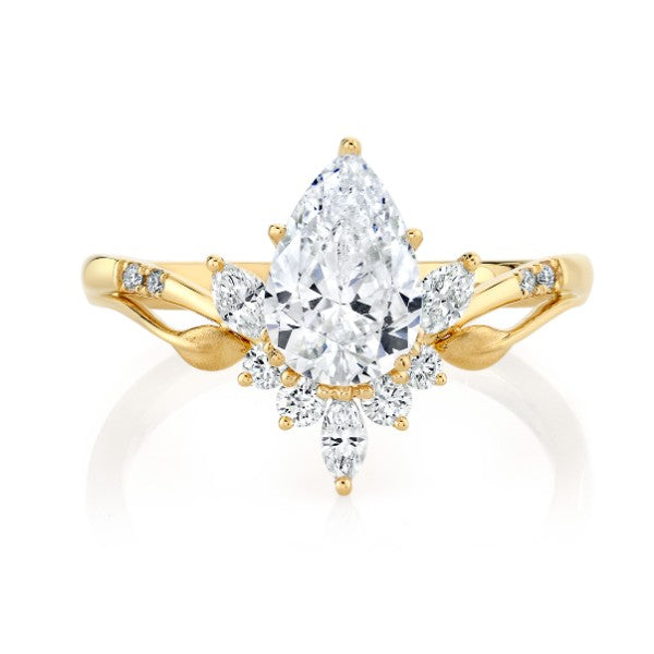 PARADE DESIGNS 14K Yellow Gold Vintage-Inspired Pear Engagement Ring