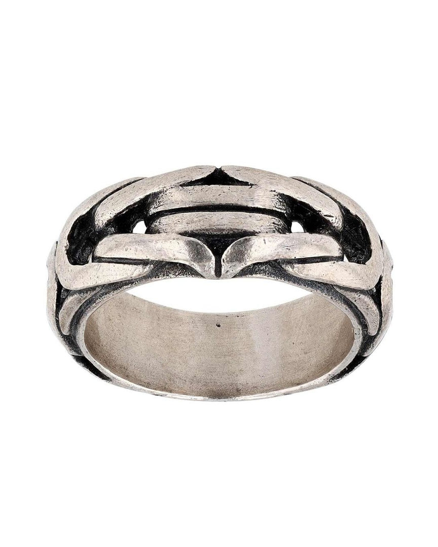 JOHN VARVATOS Braided Silver Ring