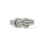 Load image into Gallery viewer, JOHN HARDY Love KnotSterling Silver Diamond Pave' Ring