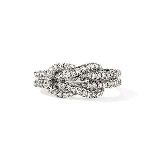 JOHN HARDY Love KnotSterling Silver Diamond Pave' Ring