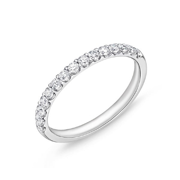 MEMOIRE Platinum Odessa Half Diamond Anniversary or Wedding Band