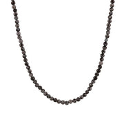 JOHN VARVATOS Gothic Sterling Silver Obsidian Beaded Necklace