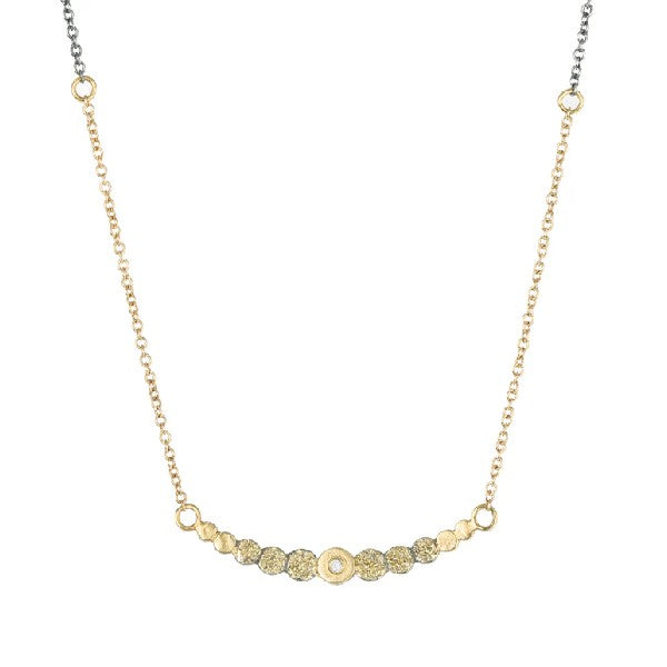 KATE MALLER 18K Yellow Gold Tiny Dot Necklace