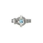 Load image into Gallery viewer, JOHN HARDY Sterling Silver Swiss Blue Topaz 4mm Icon Ring