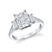PARADE DESIGNS Platinum Art Deco Inspired Engagement Ring