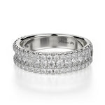 Load image into Gallery viewer, Diamond 3-Row Wedding or Anniversary Band
