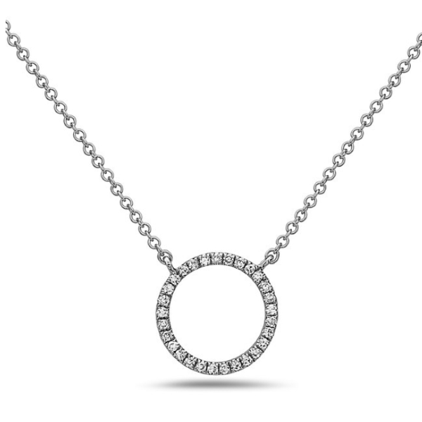 14K White Gold Diamond Necklace