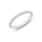Load image into Gallery viewer, MEMOIRE 18K White Gold Odessa Half Eternity Diamond Anniversary Or Wedding Band