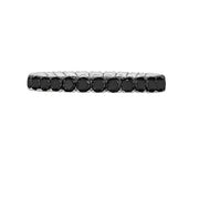 SPARK CREATIONS 18K White Gold Black Diamond Eternity Band