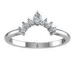 Load image into Gallery viewer, Sunrise Pear Tiara Wedding Band