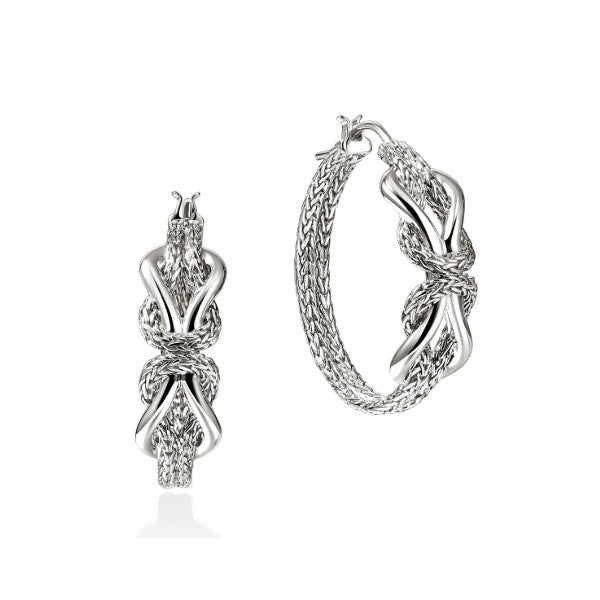 JOHN HARDY Sterling Silver Infinite Love Knot Hoop Earrings-27.5MM