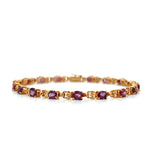 Load image into Gallery viewer, 14K Yellow Gold Ruby Tennis Bracelet - SALE
