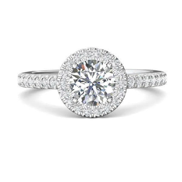 Platinum Diamond Halo Engagement Ring