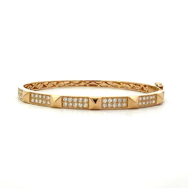 14K Yellow Gold DIamond Bangle Bracelet