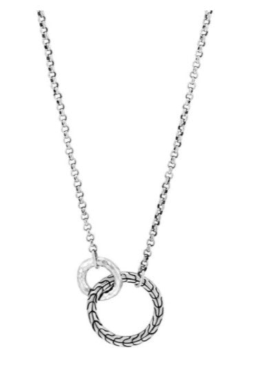 Classic Chain Interlinking Circle Necklace