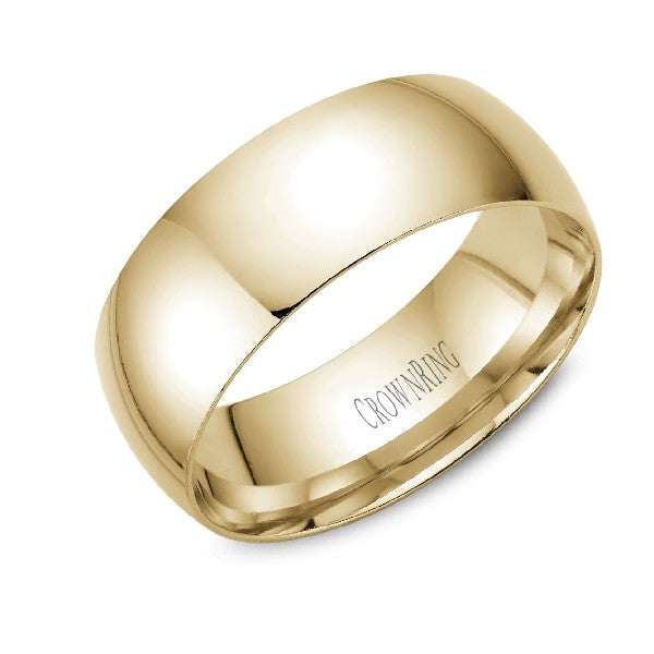 Men's Traditional 8mm Dome Heavy Wedding Band