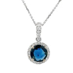 Load image into Gallery viewer, Sapphire and Diamond Pendant
