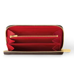 Load image into Gallery viewer, Pre-Owned LOUIS VUITTON M41896 Monogram Zippy Wallet with Poppy Red Interior
