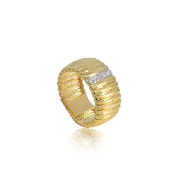 14K Yellow Gold and Diamond Ring