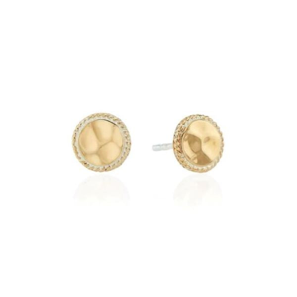 ANNA BECK Hammered Stud Earrings - Gold