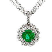 Emerald and Diamond Pendant