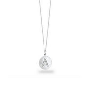 14K White Gold Small Disc Diamond  