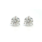 Load image into Gallery viewer, 14K White Gold Diamond 3-Prong Martini Stud Earrings 5.07cttw
