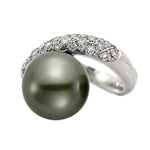 Load image into Gallery viewer, Tahitian Pearl and Diamond Ring