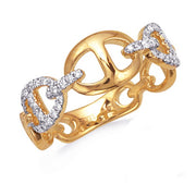 Diamond Link Fashion Ring