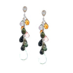 Load image into Gallery viewer, Topaz and Amethyst Waterfall Earrings
