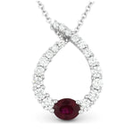 Load image into Gallery viewer, Ruby and Diamond Pendant Necklace
