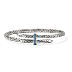 Load image into Gallery viewer, JOHN HARDY Spear Blue Sapphire 4mm Bypass Flex Cuff
