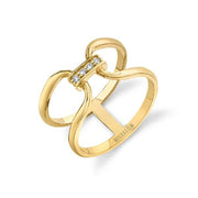MICHAEL M 14K Yellow Gold Linked At Last Ring