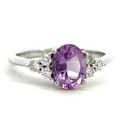 Amethyst and Diamond Ring