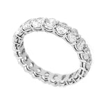 Load image into Gallery viewer, 18K White Gold Diamond Eternity Band with Oval Diamonds
